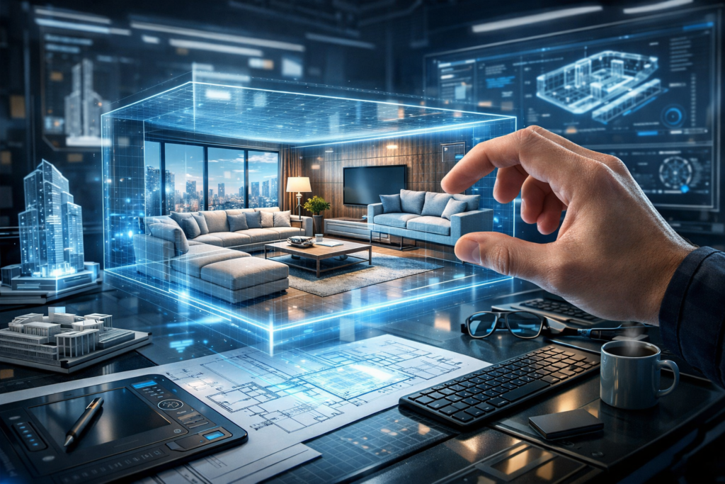 Arquitetura e Decoração de Interiores com IA: Do Conceito à Visualização Fotorrealista em Minutos
